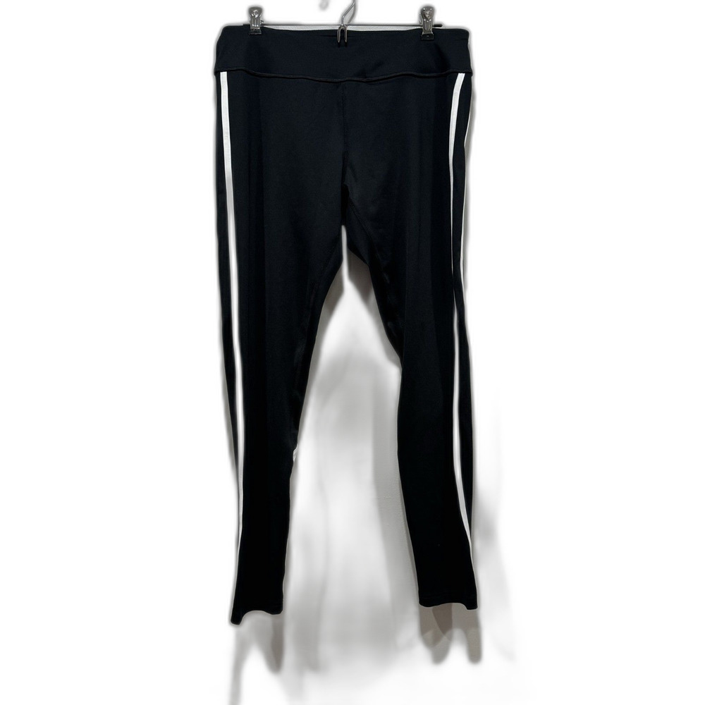 EXPCore Sweatpants Sportswear Black Stripe Slim Leg Leggings Women sz Large